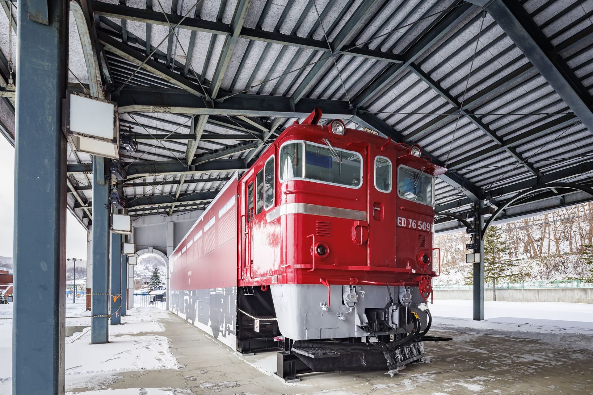 小樽市博物馆:电力机车“ED76-509”展示